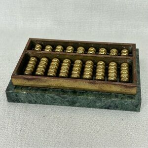 Elegant Gold and Green Abacus Decor